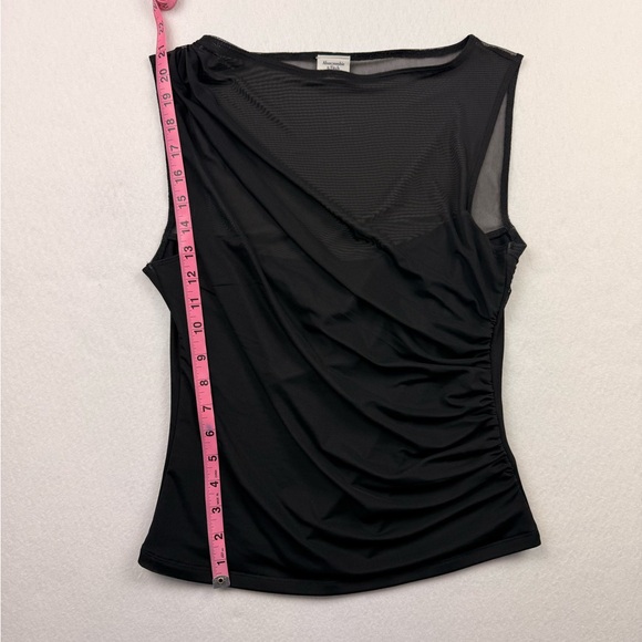 Abercrombie & Fitch Mesh Draped Slash Top | Black | Size M | Like New - Picture 4 of 7